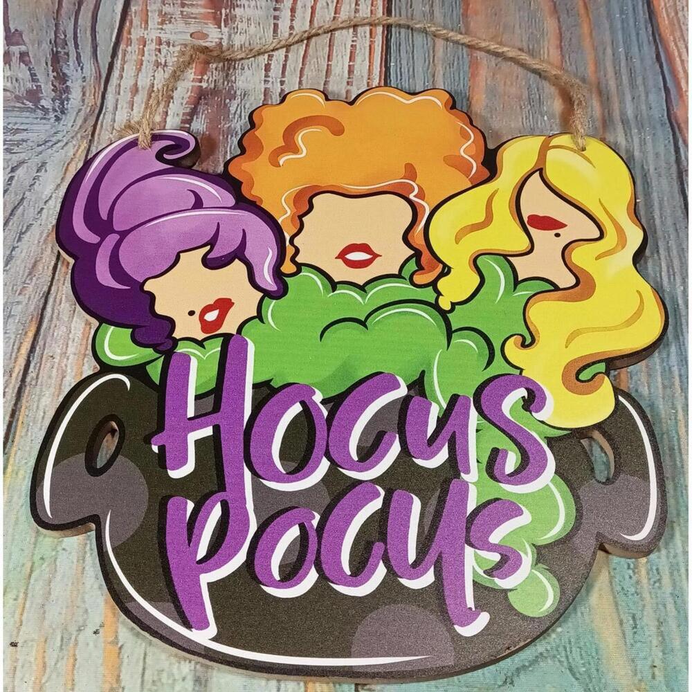 Hocus Pocus Themed Halloween Decorative‎ Hanging Sign